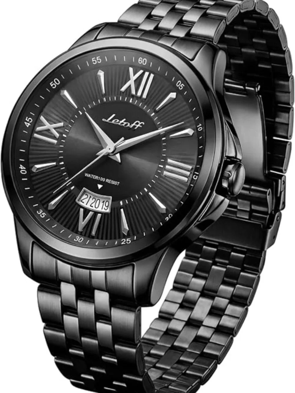 NIB Letoff Watch for Men with Colorful Roman Numerals